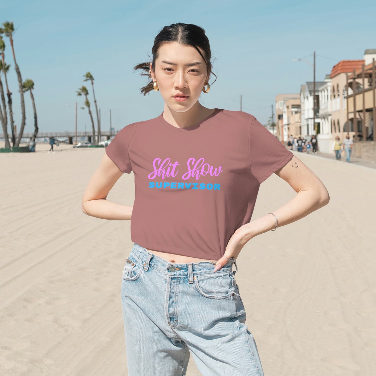 Shit Show Supervisor - Women's Cropped Tee